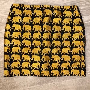 JCrew elephant mini pencil skirt